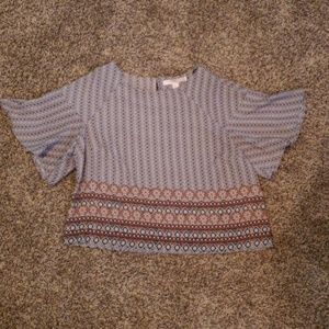 Forever 21 Contemporary Crop Top with Bell Sleeves